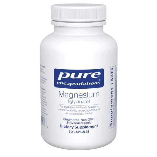 Pure Encapsulations Magnesium (Glycinate) - Supplement to Support Stress Relief, Sleep, Heart Health, Nerves, Muscles, and Metabolism* - with Magnesium Glycinate - 90 Capsules