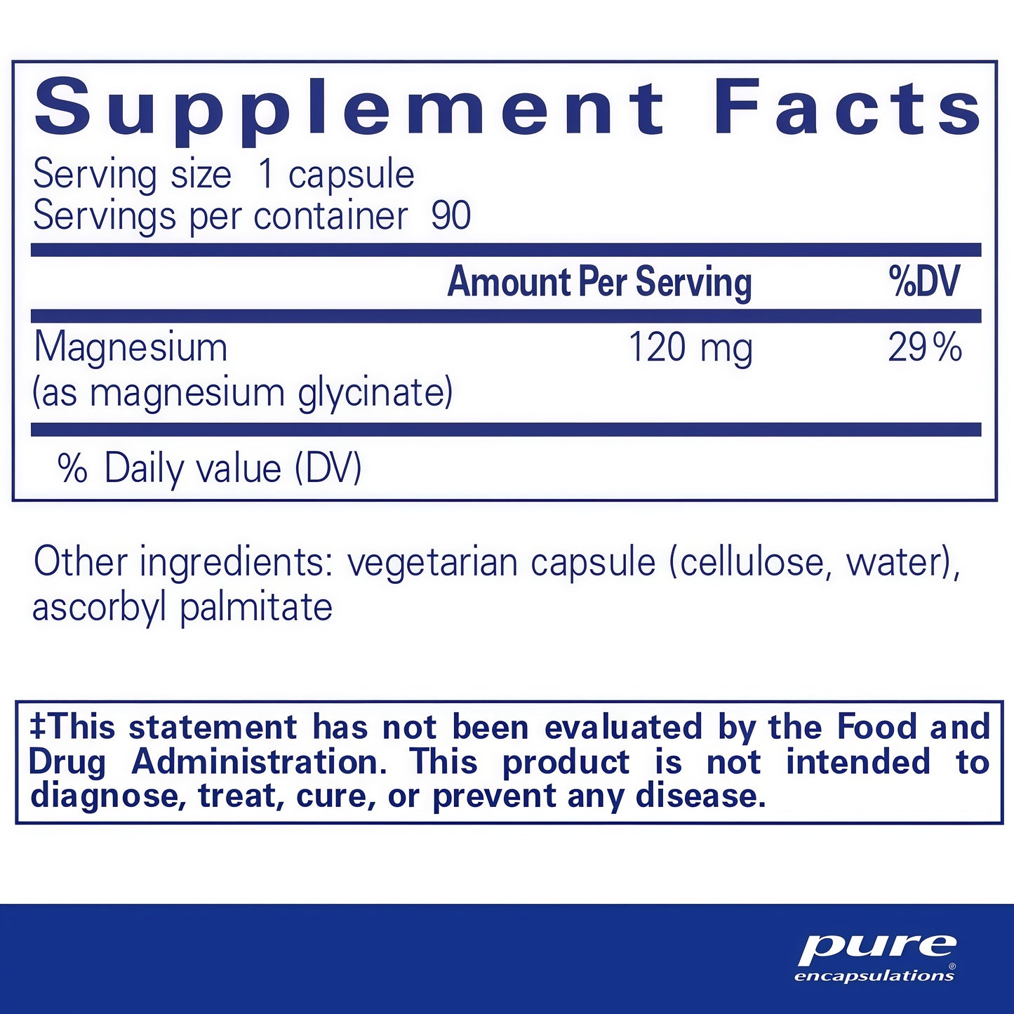 Pure Encapsulations Magnesium (Glycinate) - Supplement to Support Stress Relief, Sleep, Heart Health, Nerves, Muscles, and Metabolism* - with Magnesium Glycinate - 90 Capsules